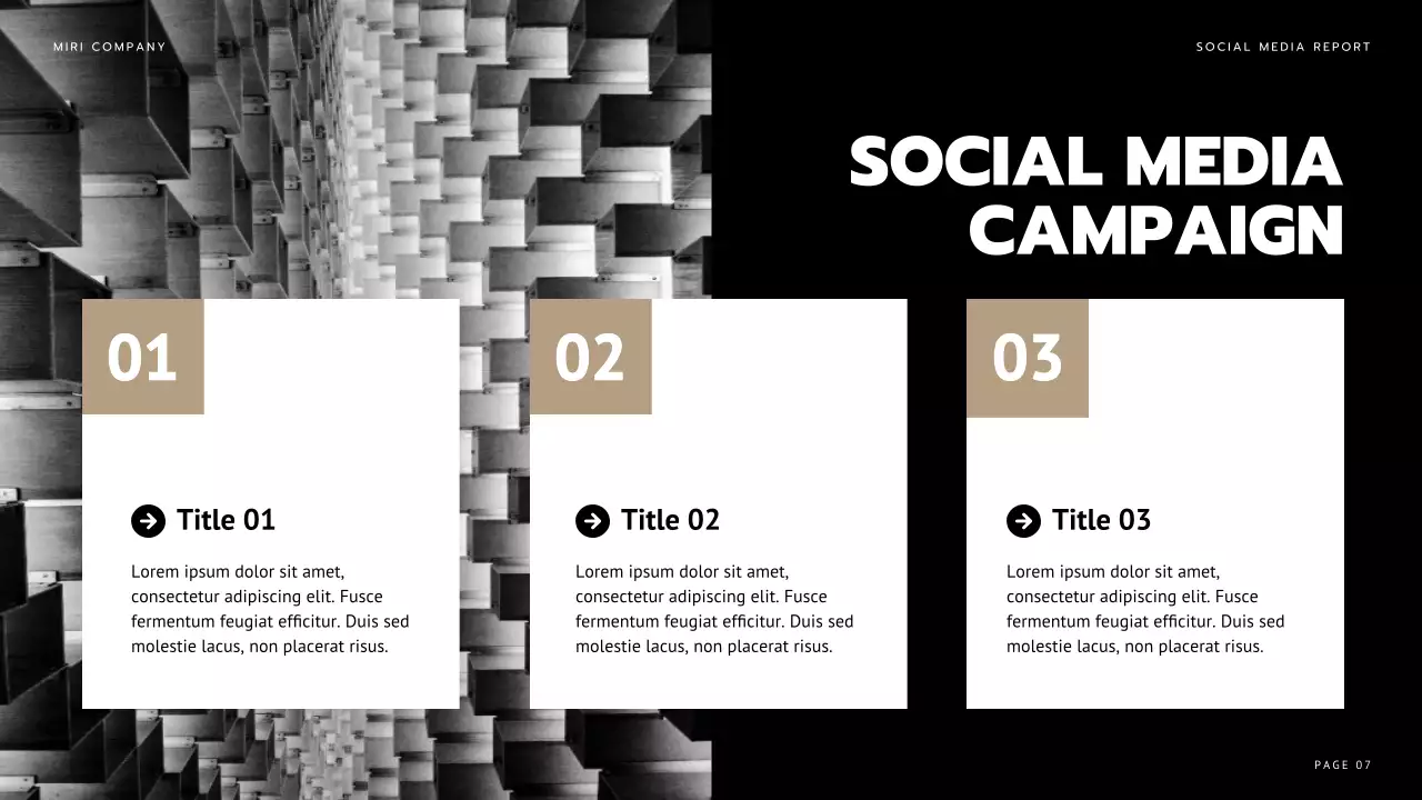 Black Modern Social Media Report Presentation