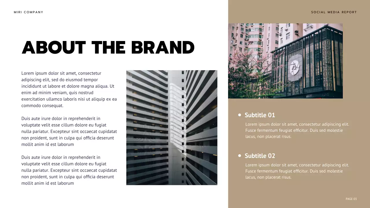 Black Modern Social Media Report Presentation