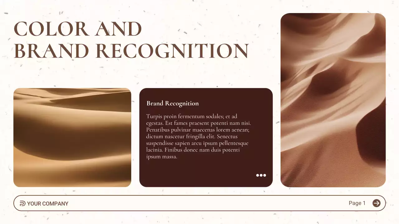 브라운 미니멀 컬러 트렌드 리포트 프레젠테이션