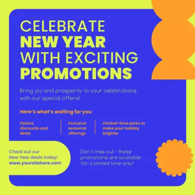 Yellow Trendy Holiday Promotion Social Media Post
