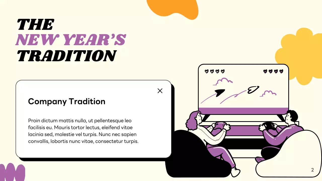 Beige Modern New Year Announcement Presentation