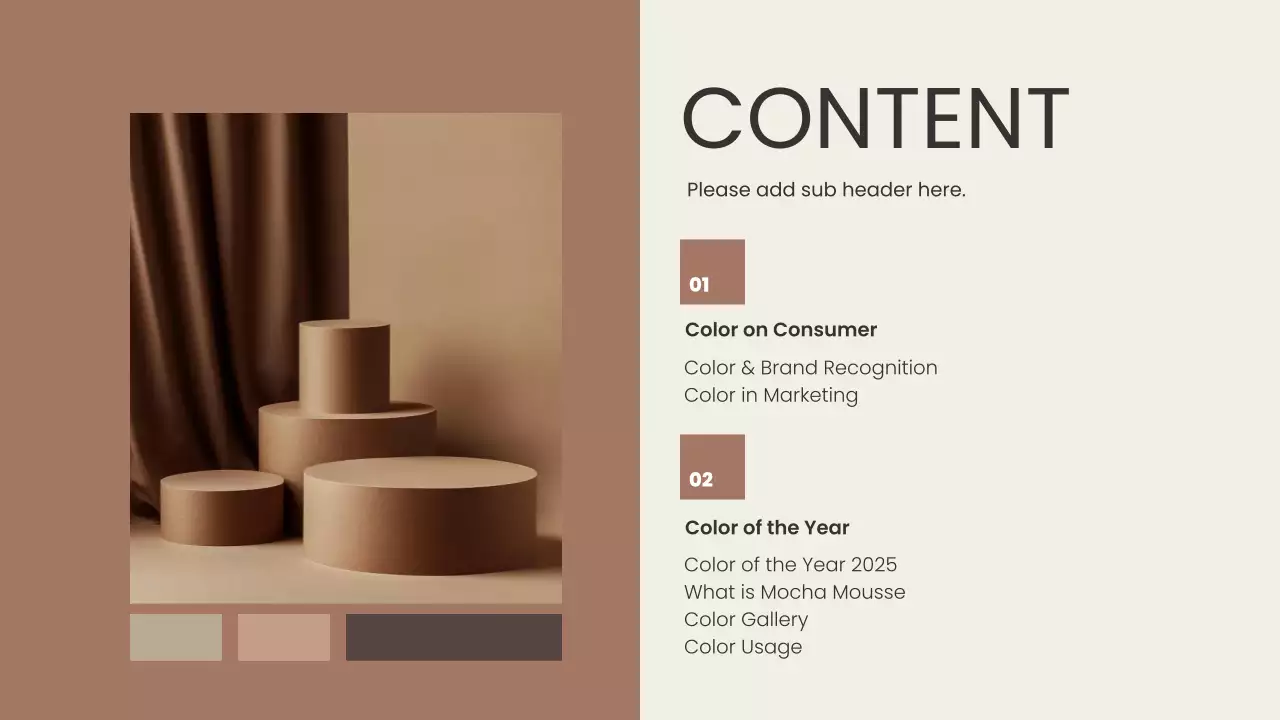 Brown Modern Color Trend Report Presentation