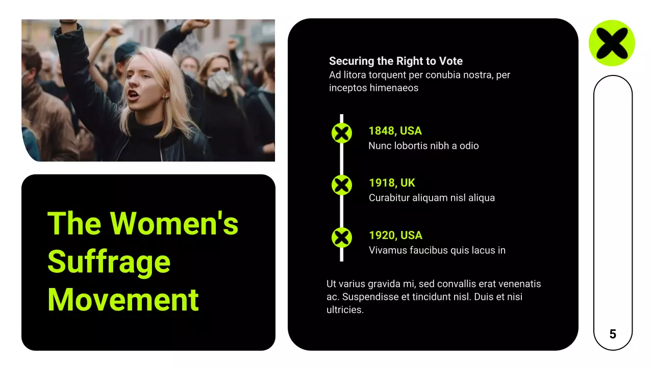 Neon Modern Civil Movements Presentation