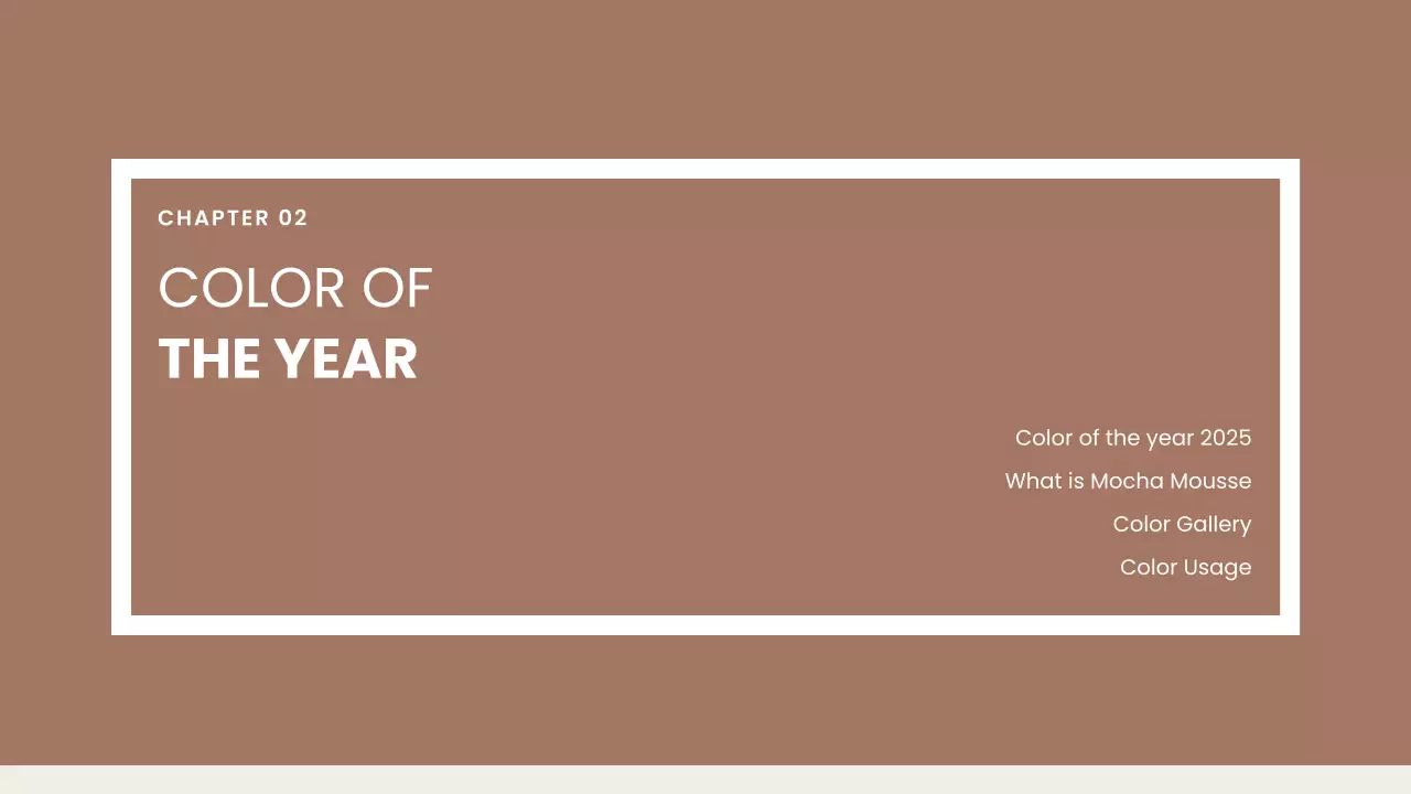 Brown Modern Color Trend Report Presentation