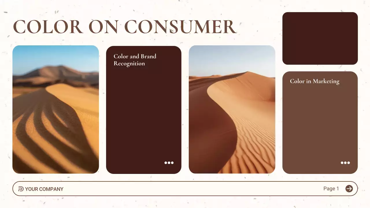 브라운 미니멀 컬러 트렌드 리포트 프레젠테이션