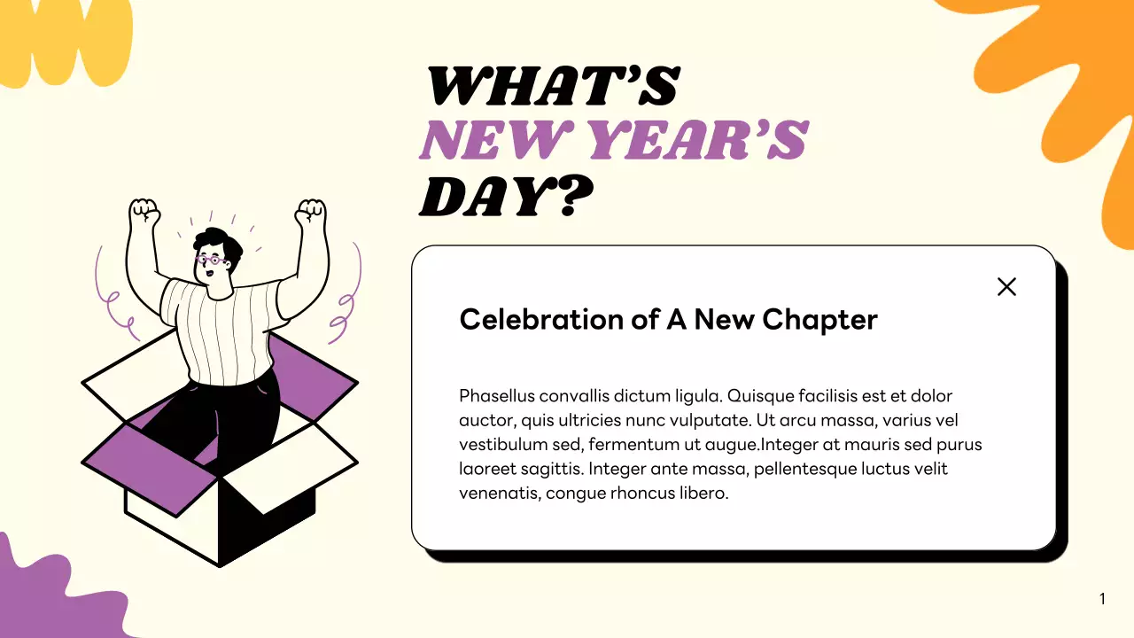 Beige Modern New Year Announcement Presentation