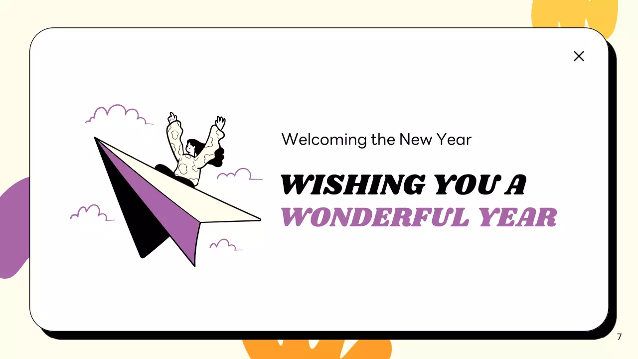 Beige Modern New Year Announcement Presentation