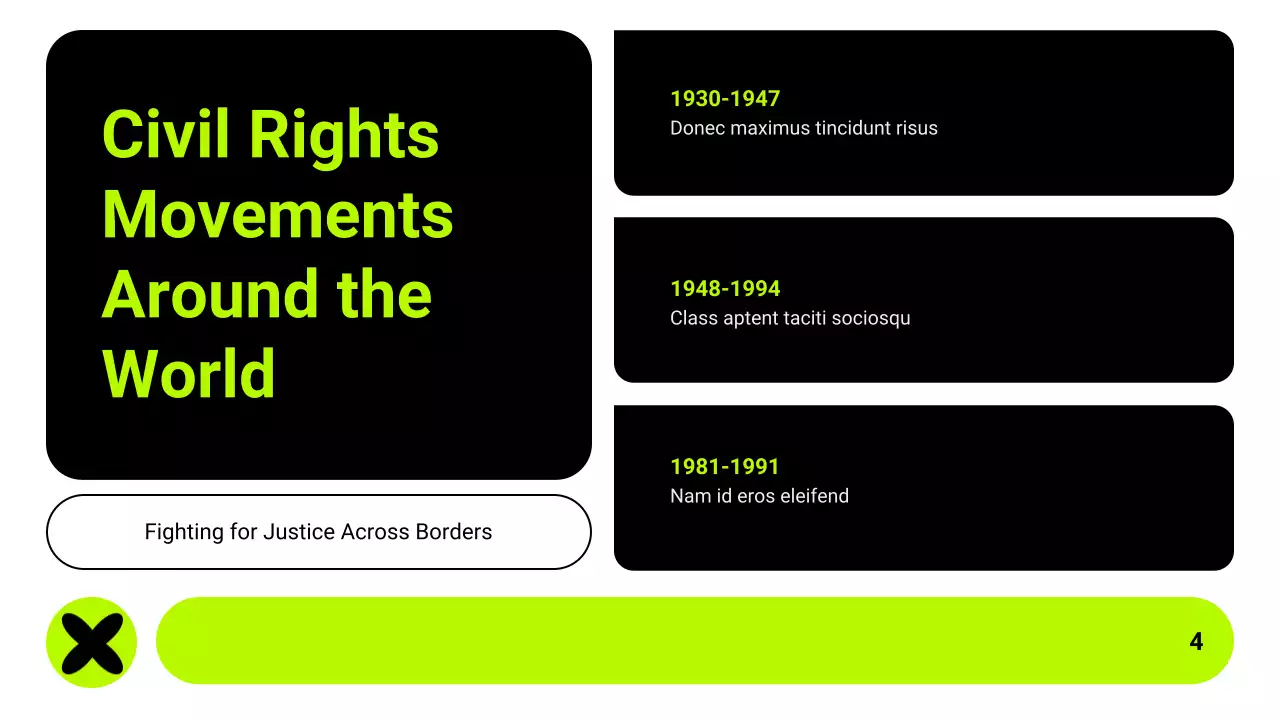 Neon Modern Civil Movements Presentation