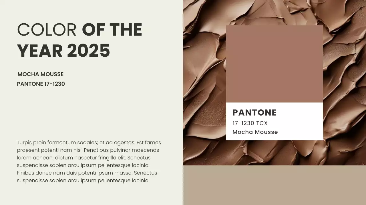 Brown Modern Color Trend Report Presentation