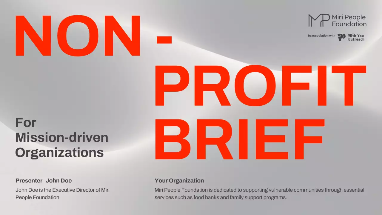 Grey Modern Non-Profit Guide Presentation
