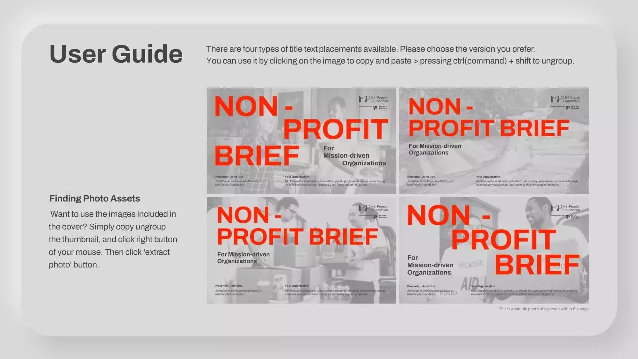 Presentasi Panduan Nirlaba Modern Grey