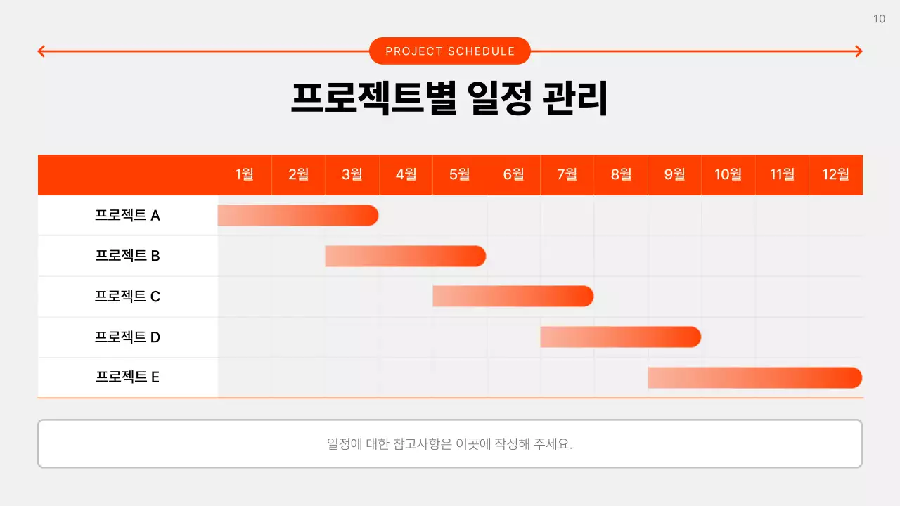 회색 심플 업무 계획서 설명