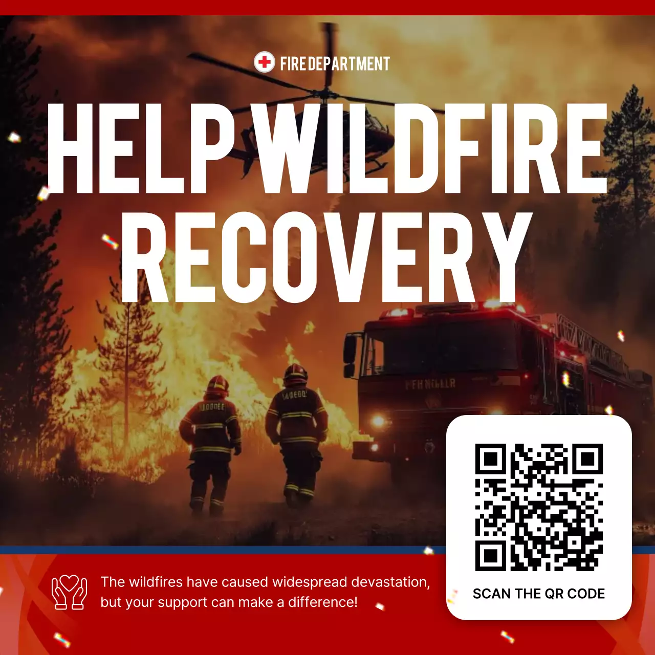 Red Bold Wildfire Promotion Social Media Post