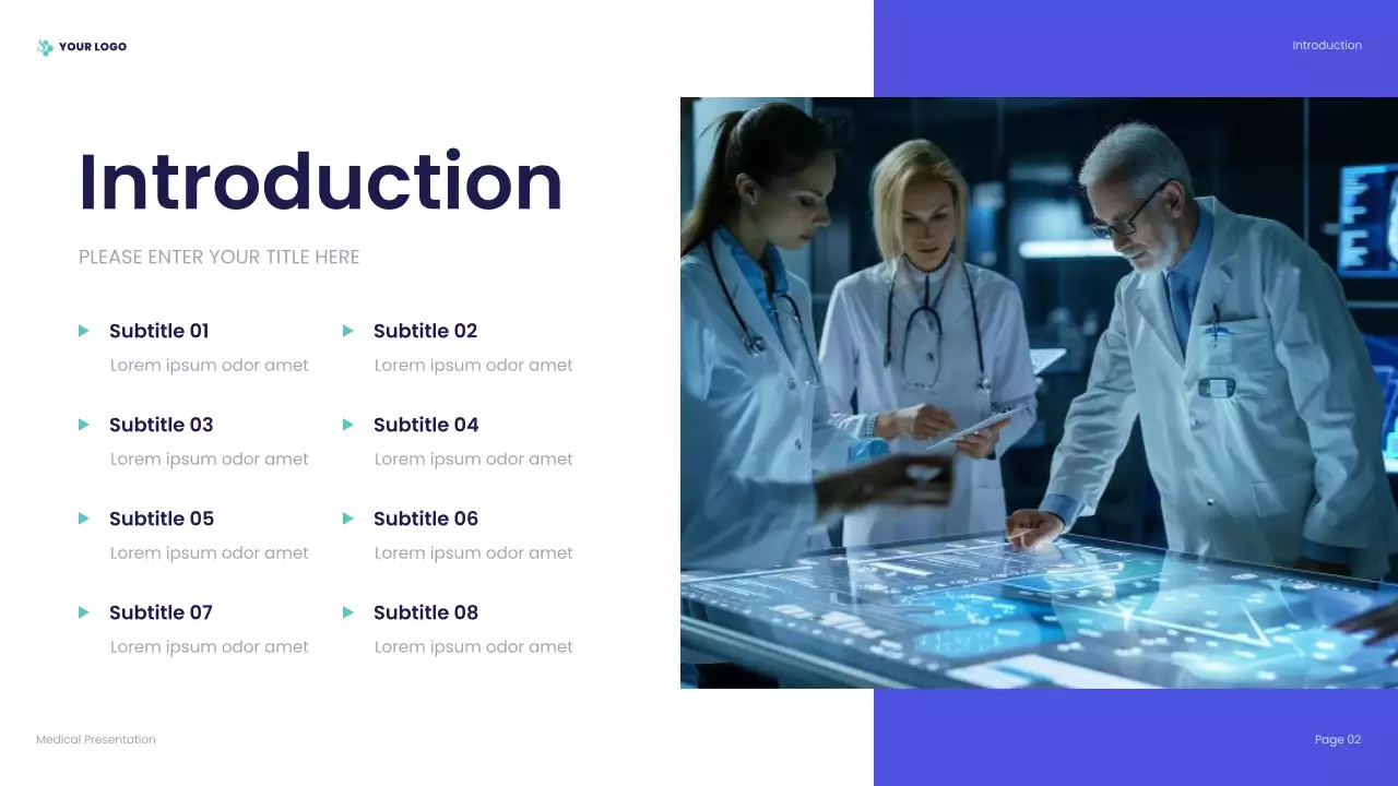 Blue Professional Healthcare Presentation