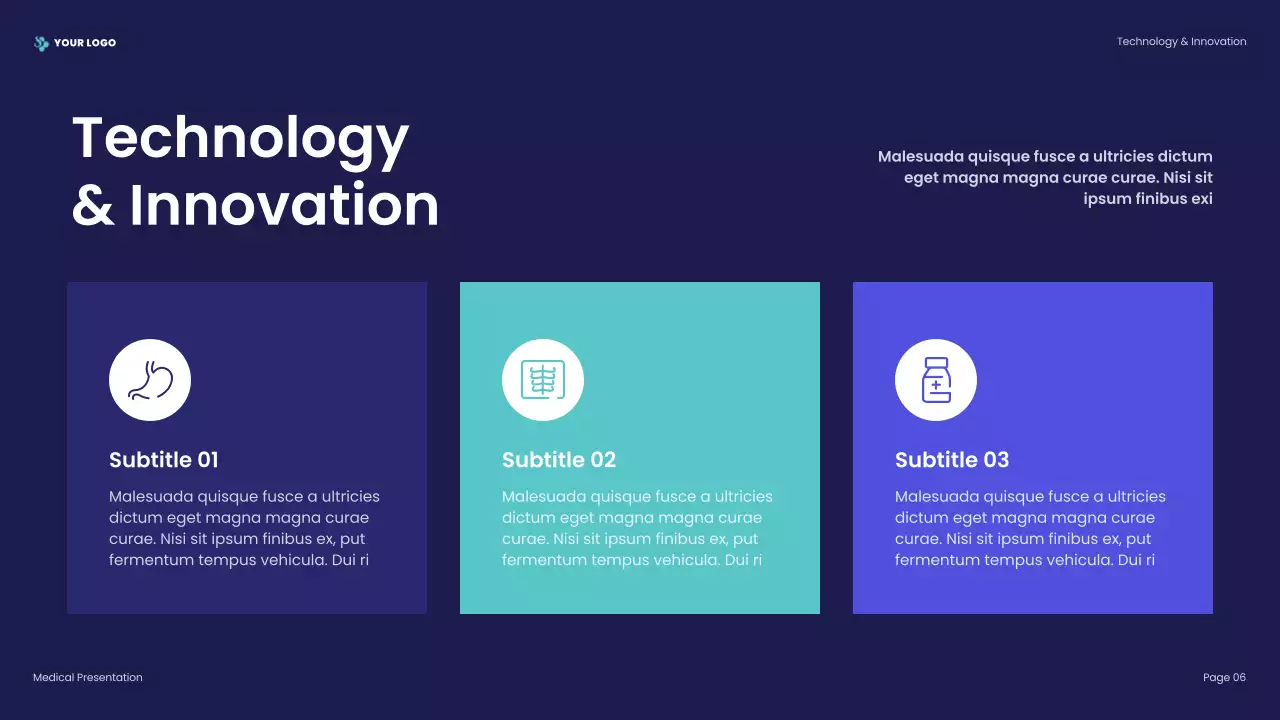 Blue Professional Healthcare Presentation