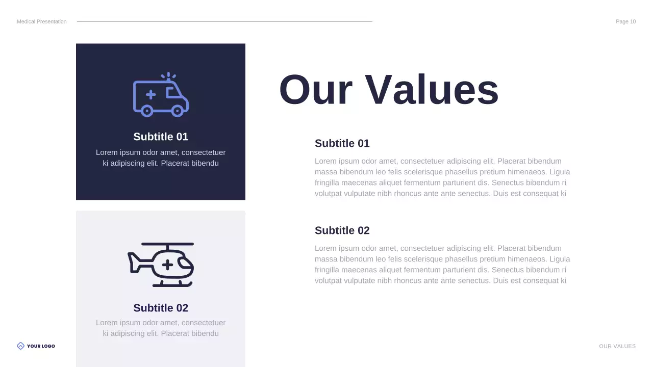 Blue Professional Healthcare Presentation