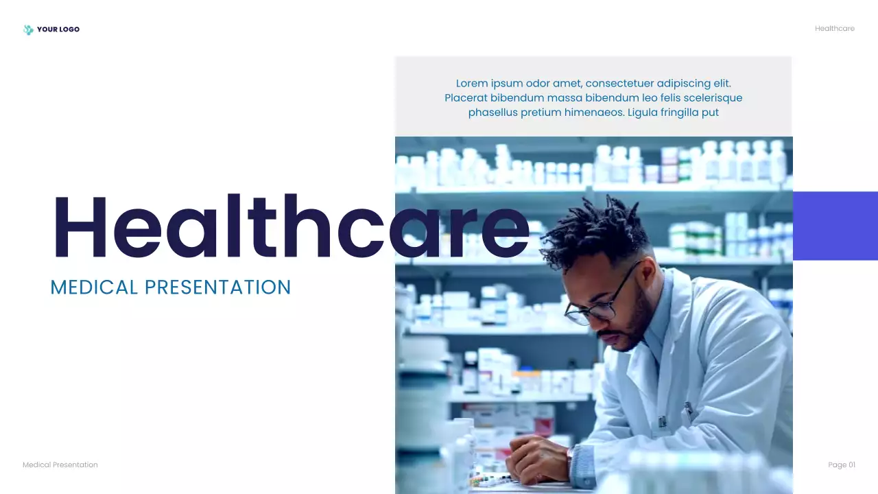 Blue Professional Healthcare Presentation