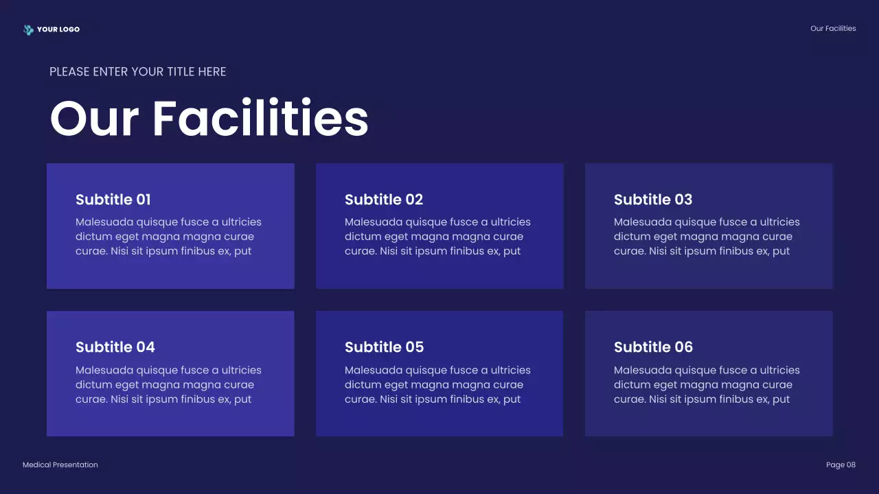 Blue Professional Healthcare Presentation