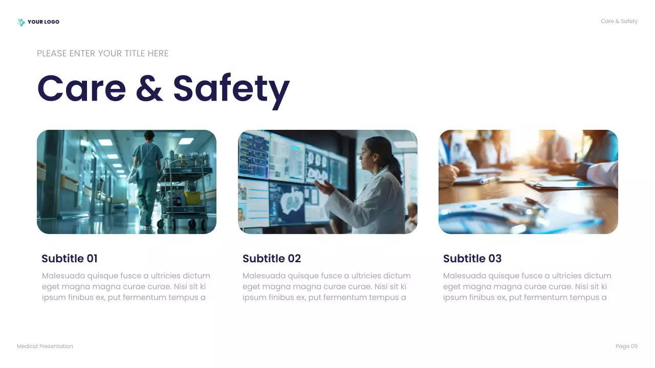 Blue Professional Healthcare Presentation