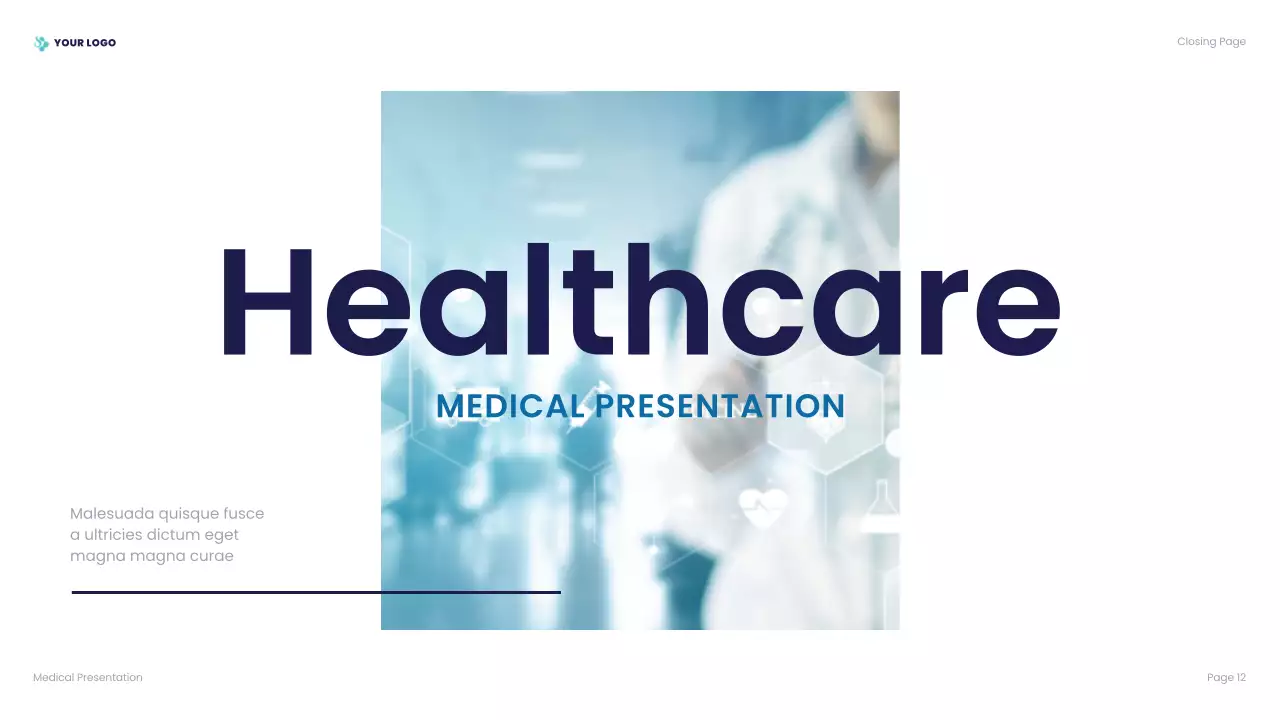 Blue Professional Healthcare Presentation