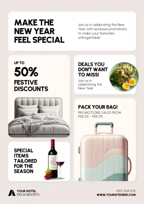 Beige Modern Holiday Promotion Poster
