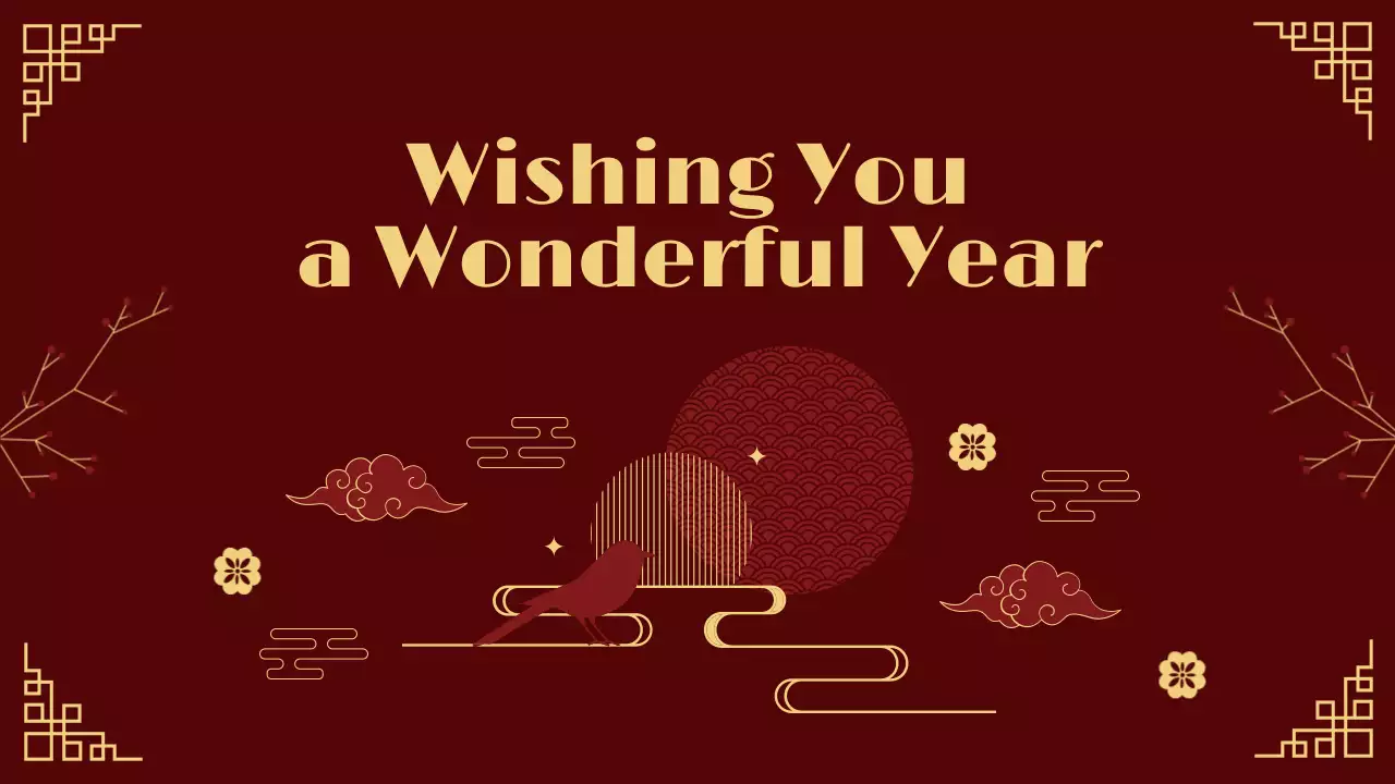 Red Traditional Lunar New Year Announcement Presentation