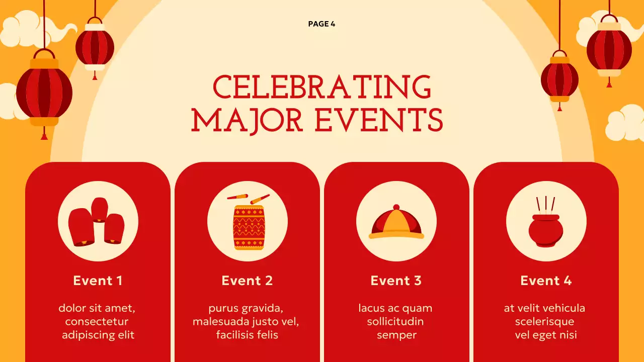 오렌지 전통 음력 설 가이드 프레젠테이션