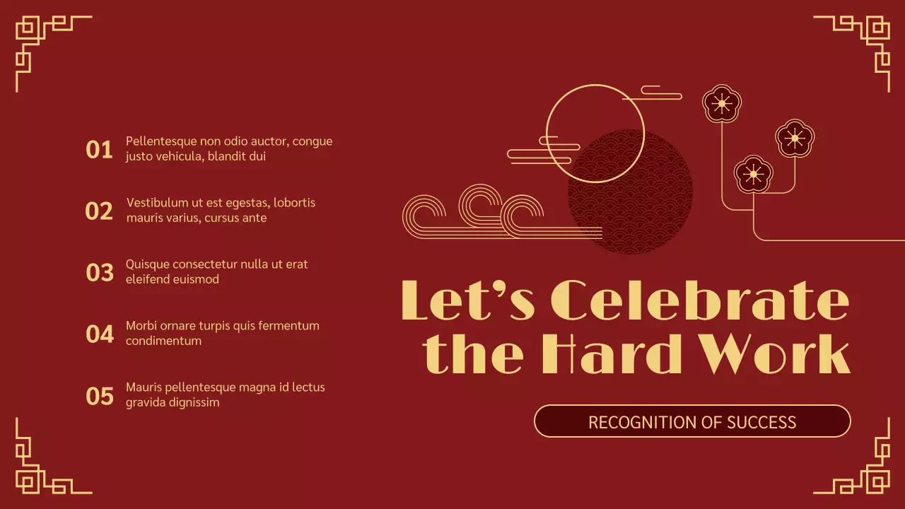 Red Traditional Lunar New Year Announcement Presentation