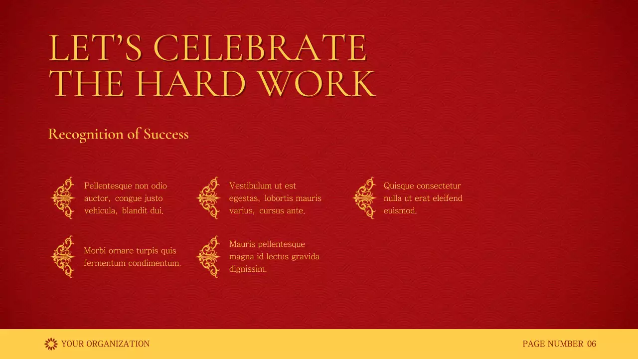 붉은색 전통 음력 설날 안내 프레젠테이션