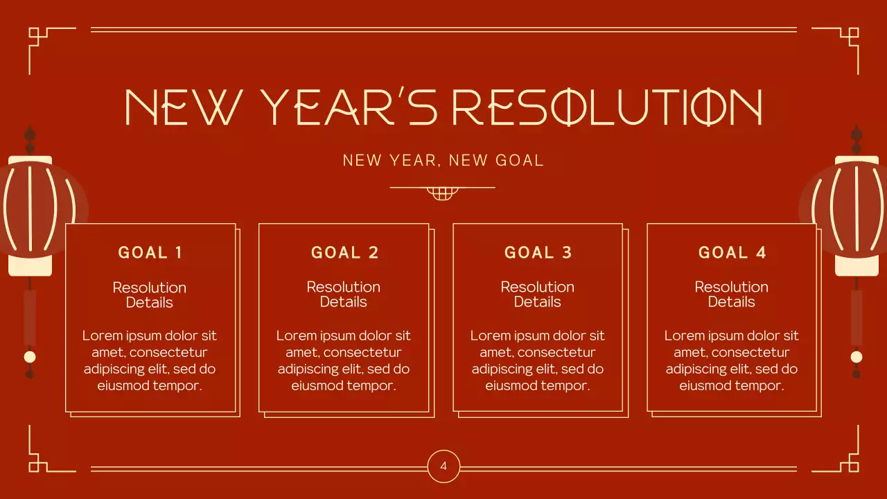 Red Traditional New Year Invitation Presentation