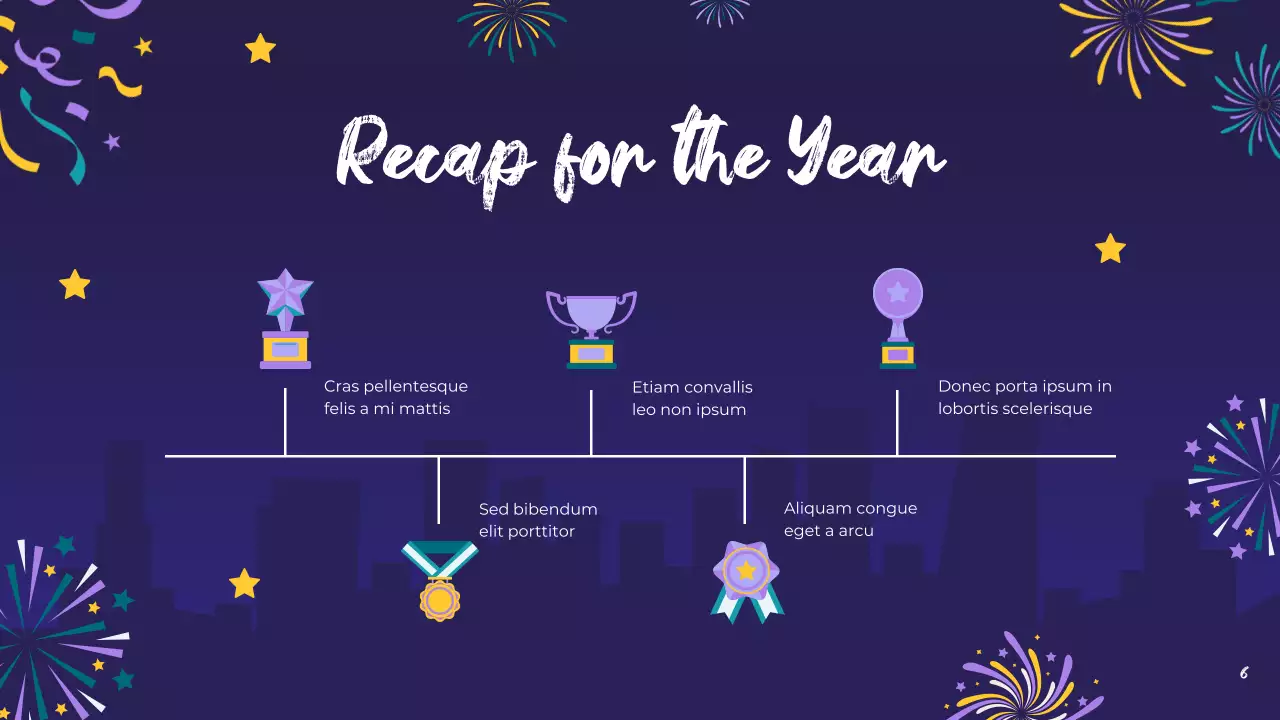 보라색 축제 새해 발표 프레젠테이션