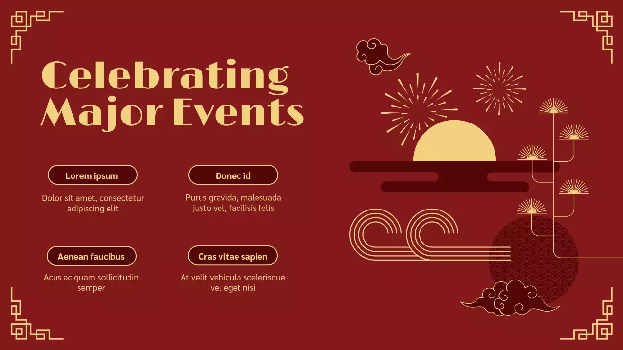 Red Traditional Lunar New Year Announcement Presentation