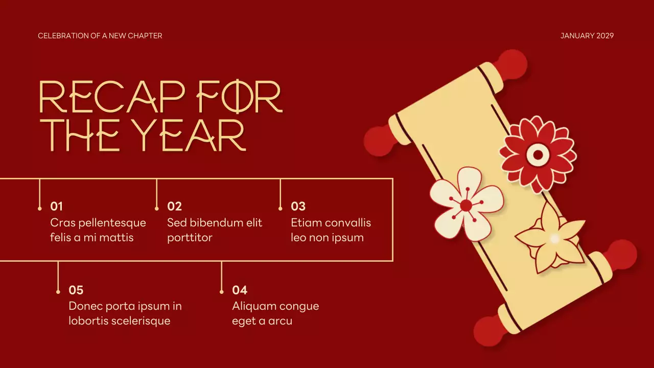 Red Traditional Lunar New Year Announcement Presentation