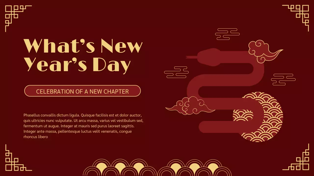 Red Traditional Lunar New Year Announcement Presentation