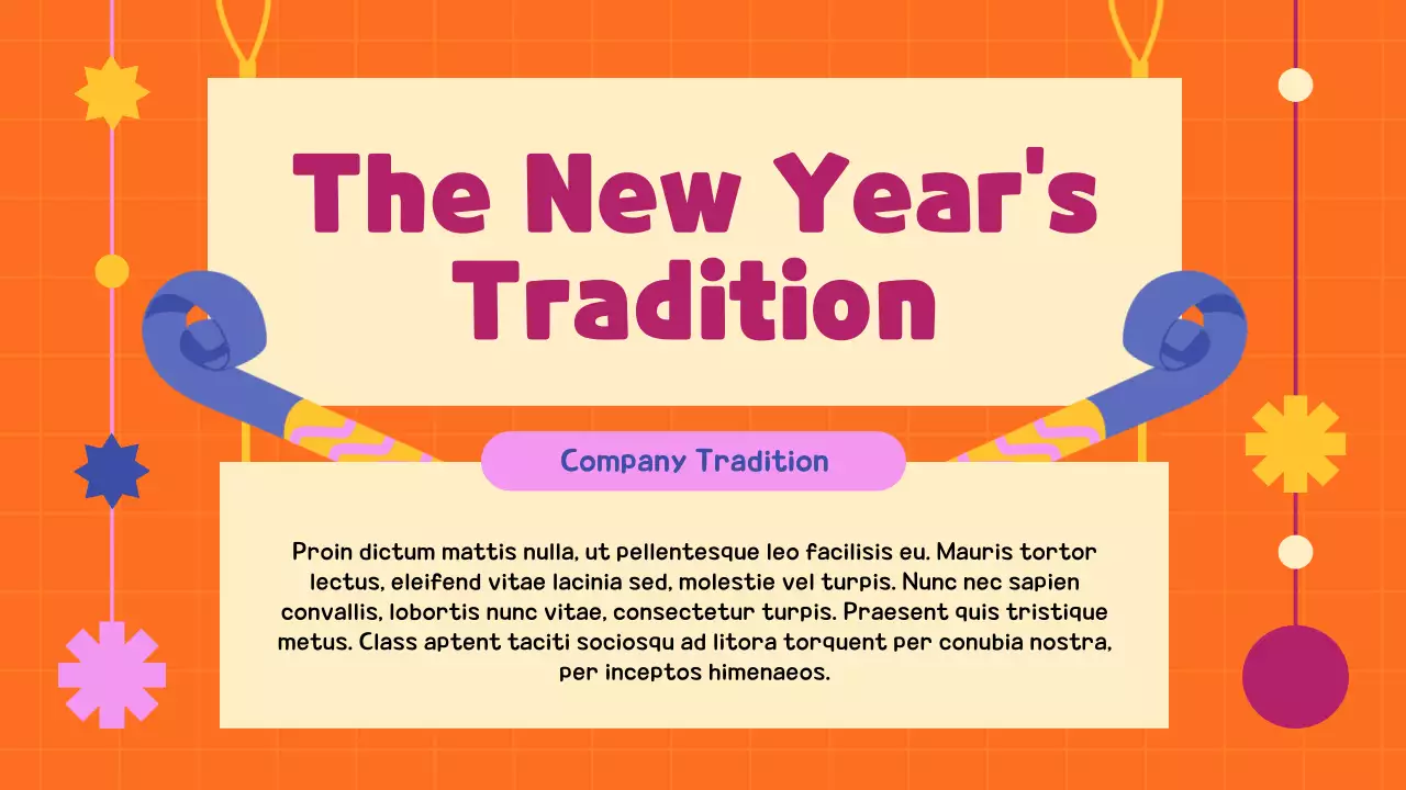 오렌지 트렌디 새해 발표 프레젠테이션