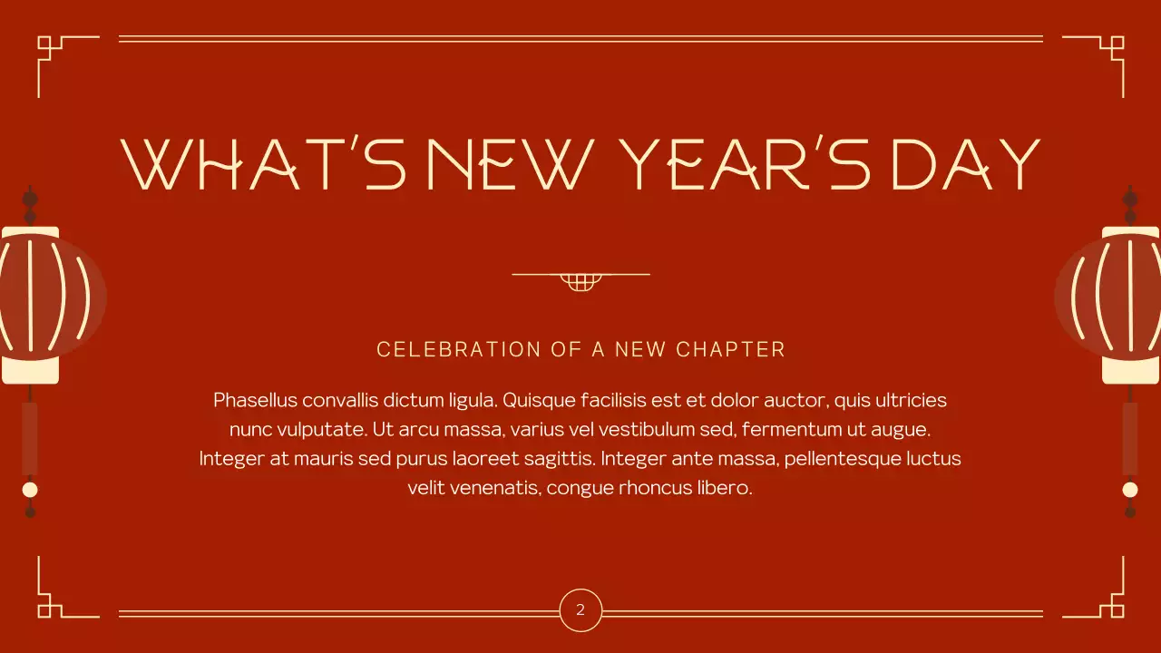 Red Traditional New Year Invitation Presentation