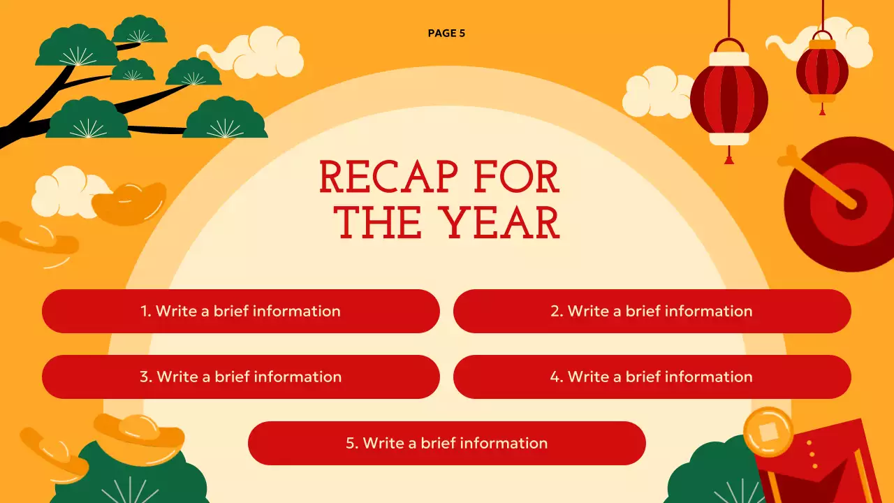 오렌지 전통 음력 설 가이드 프레젠테이션