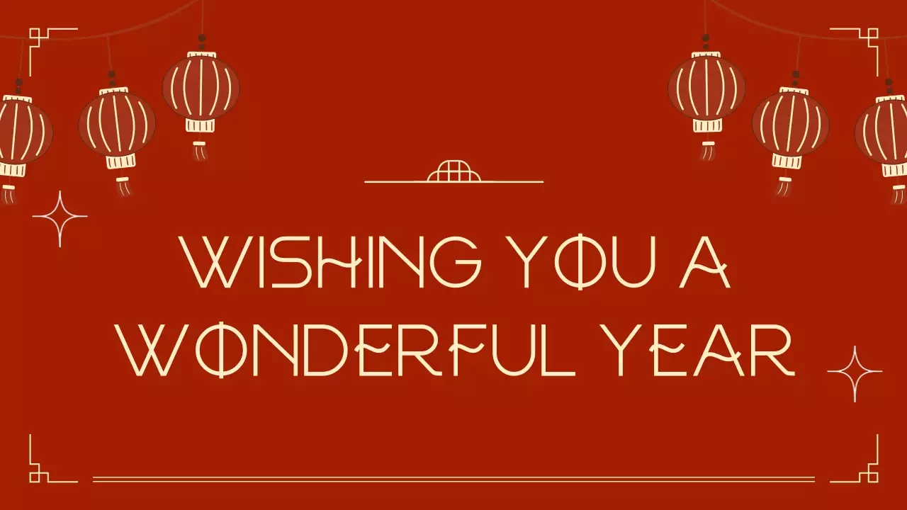 Red Traditional New Year Invitation Presentation