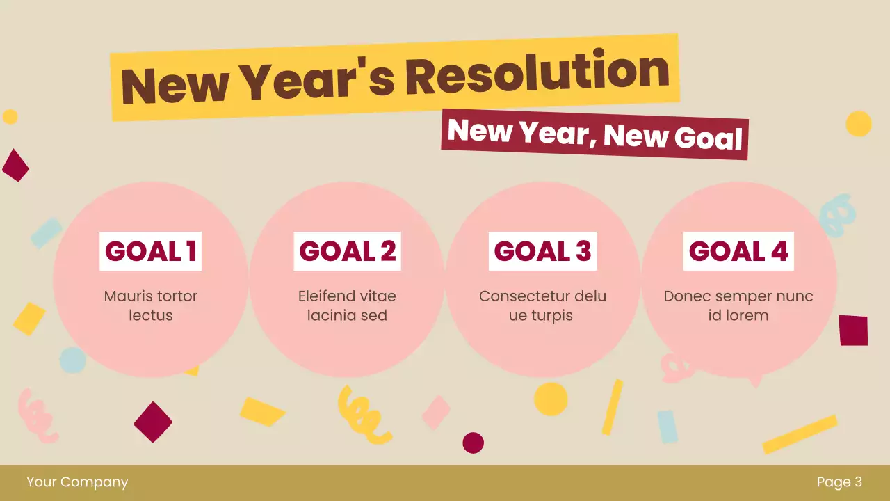 Beige Retro New Year Announcement Presentation