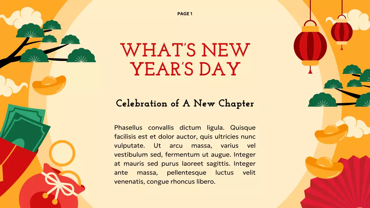 오렌지 전통 음력 설 가이드 프레젠테이션