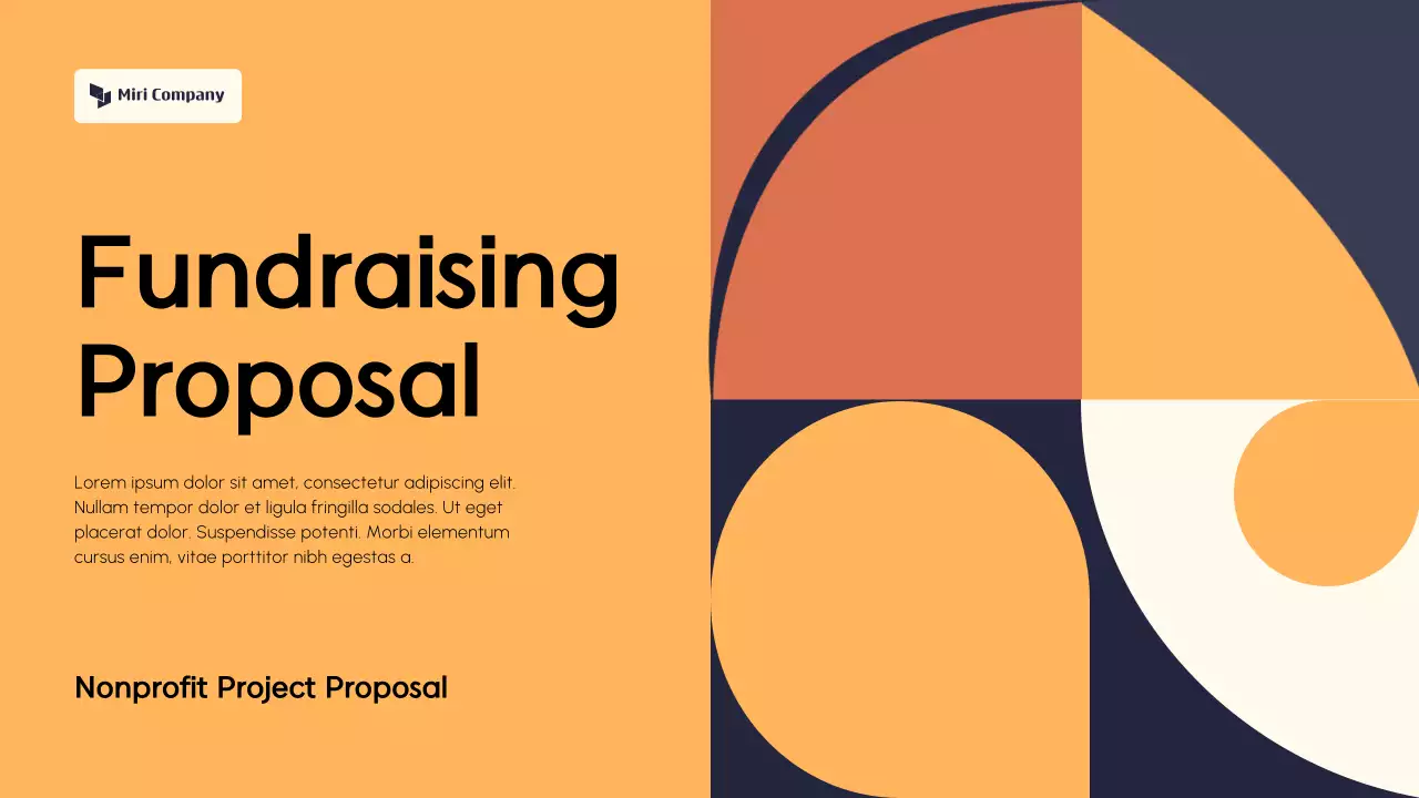 Orange Modern Fundraising Proposal Presentation