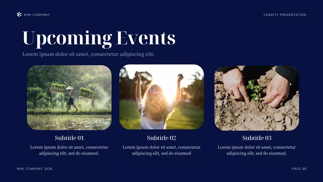 Navy Modern Sustainability Presentation