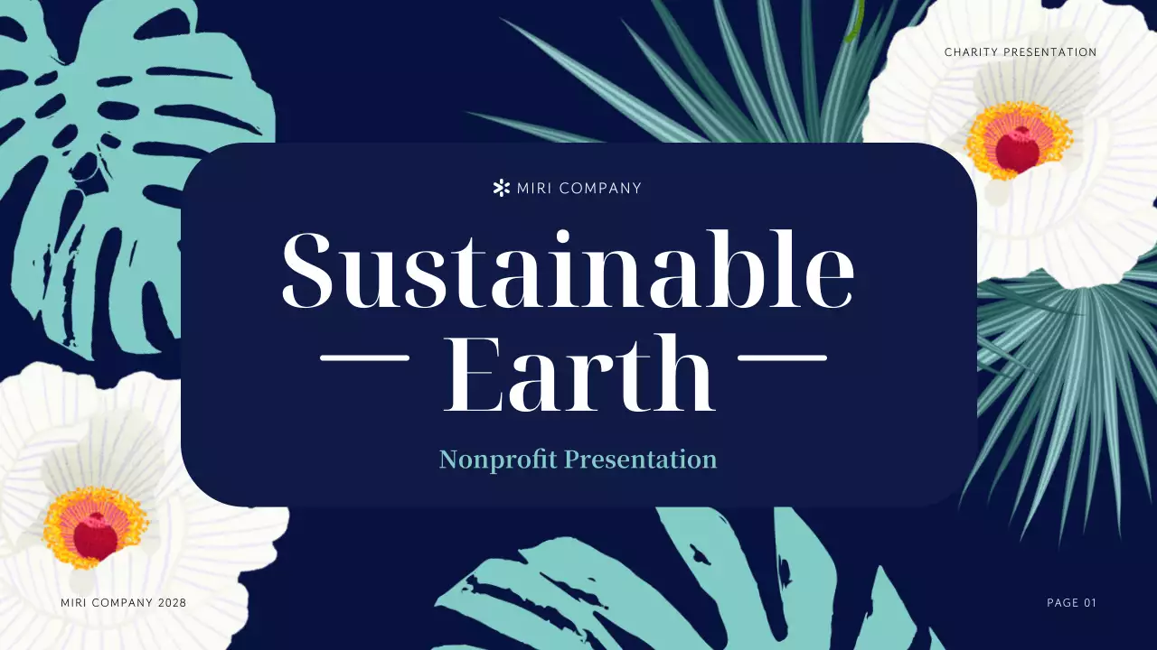 Navy Modern Sustainability Presentation