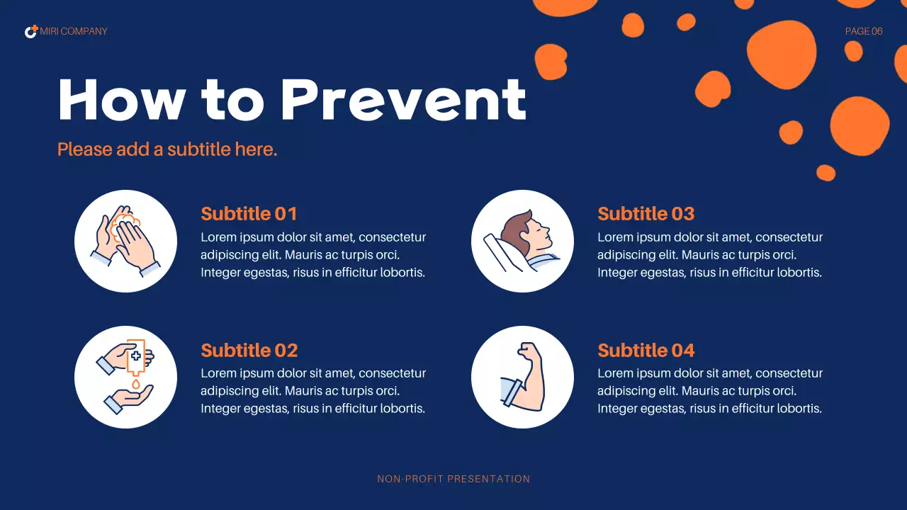 Blue Abstract Health Report Presentation