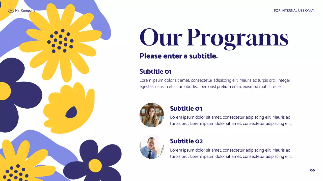 Blue Floral Sustainability Presentation