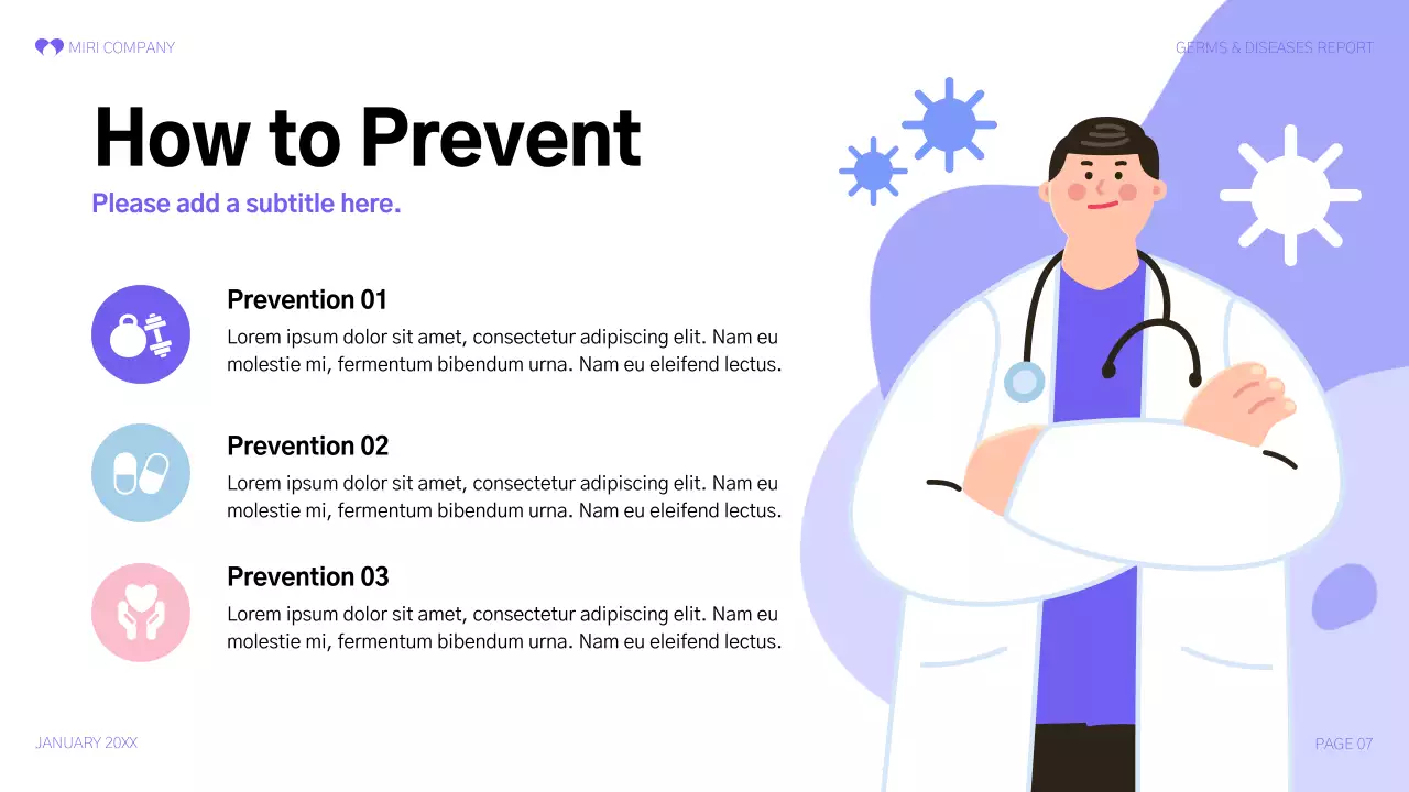 Purple Modern Health Report Presentation