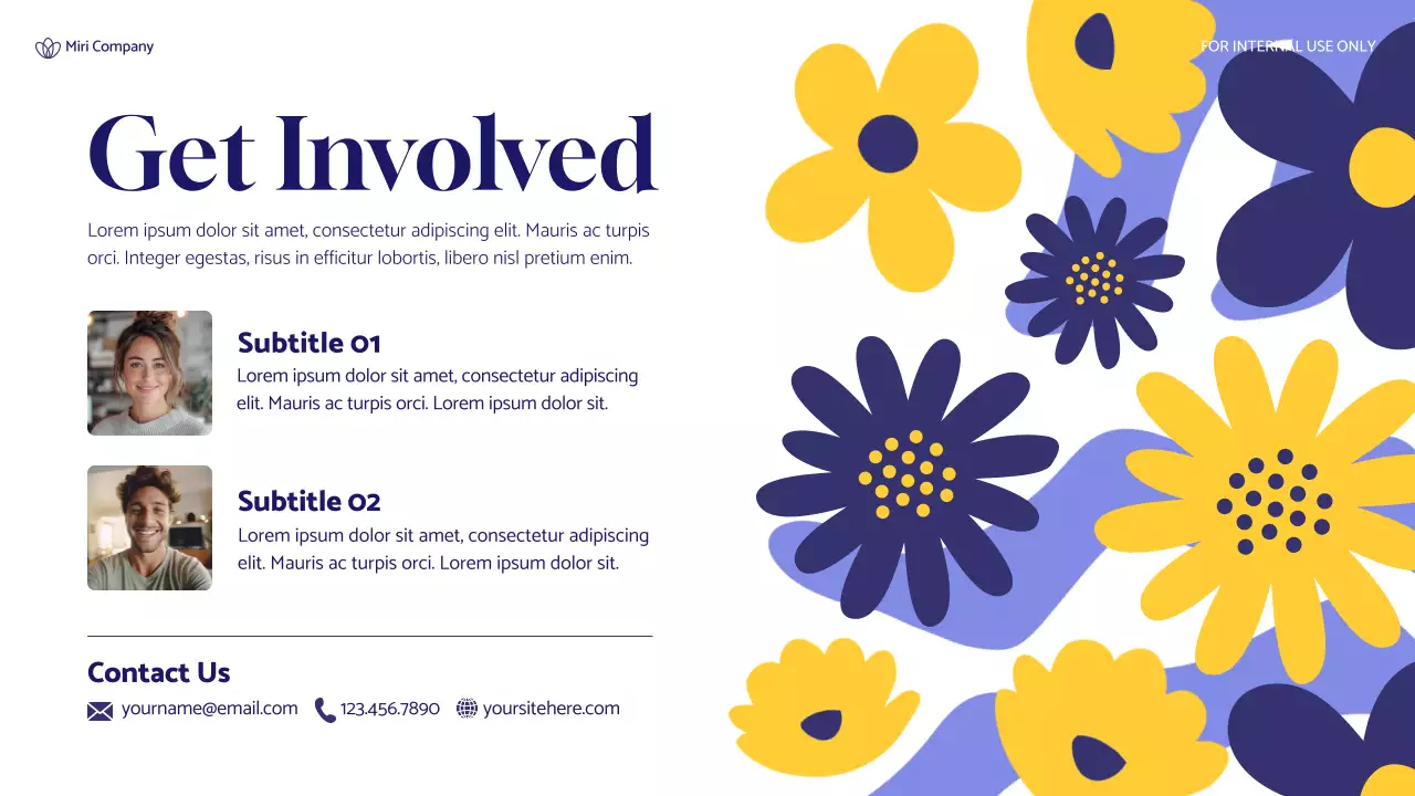 Blue Floral Sustainability Presentation
