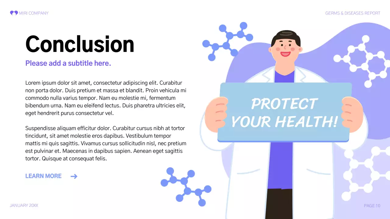 Purple Modern Health Report Presentation