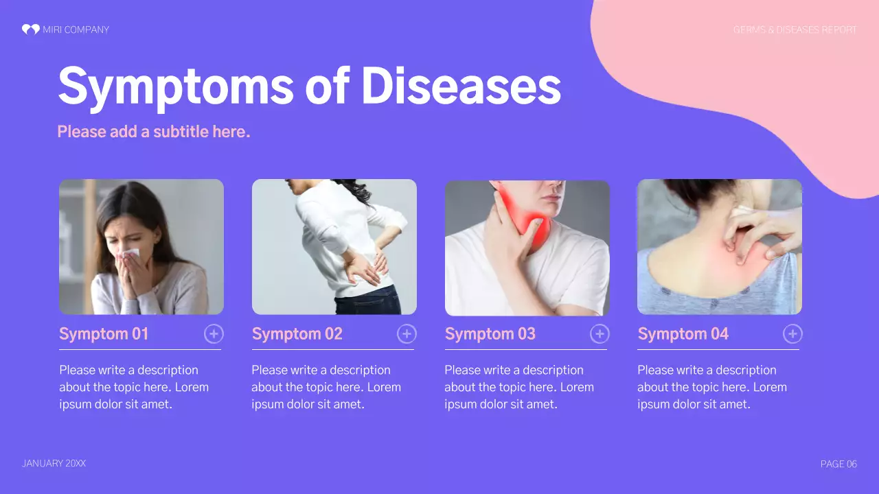 Purple Modern Health Report Presentation