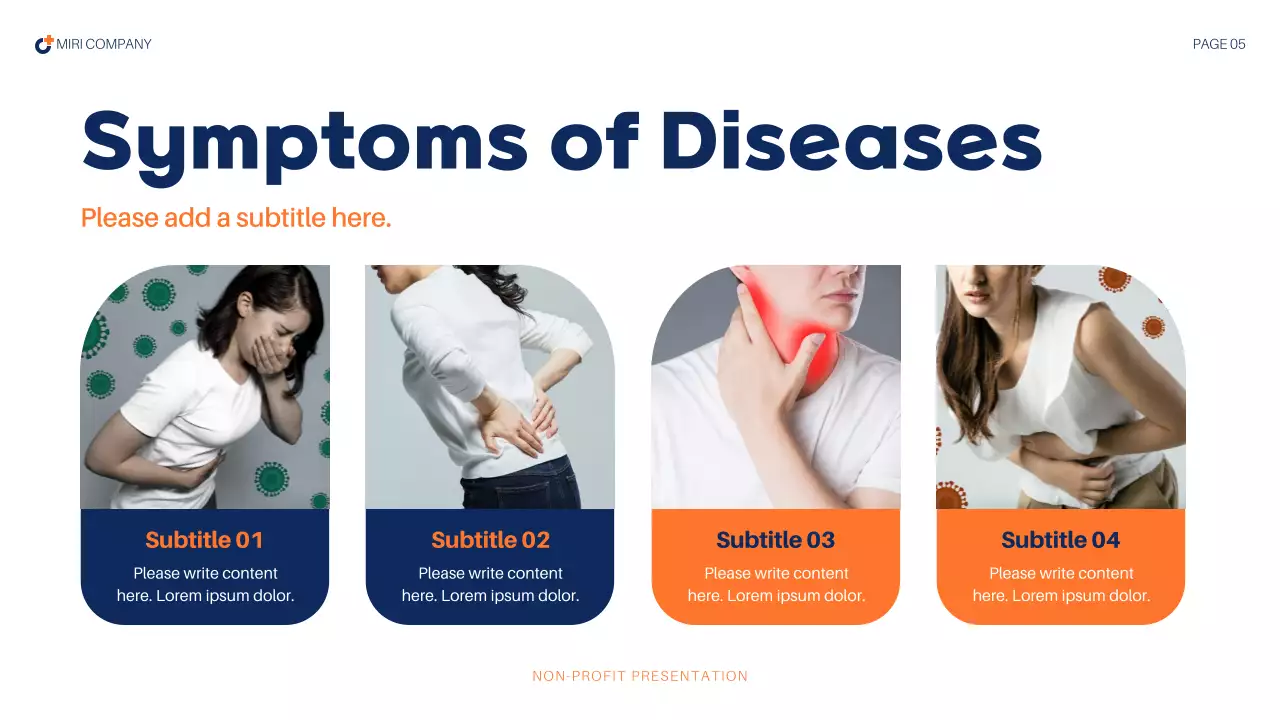 Blue Abstract Health Report Presentation